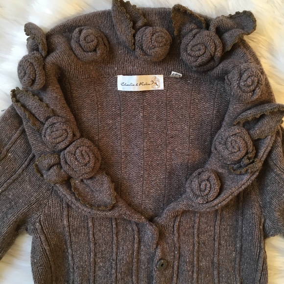 Anthropologie rosette cardigan Clearance